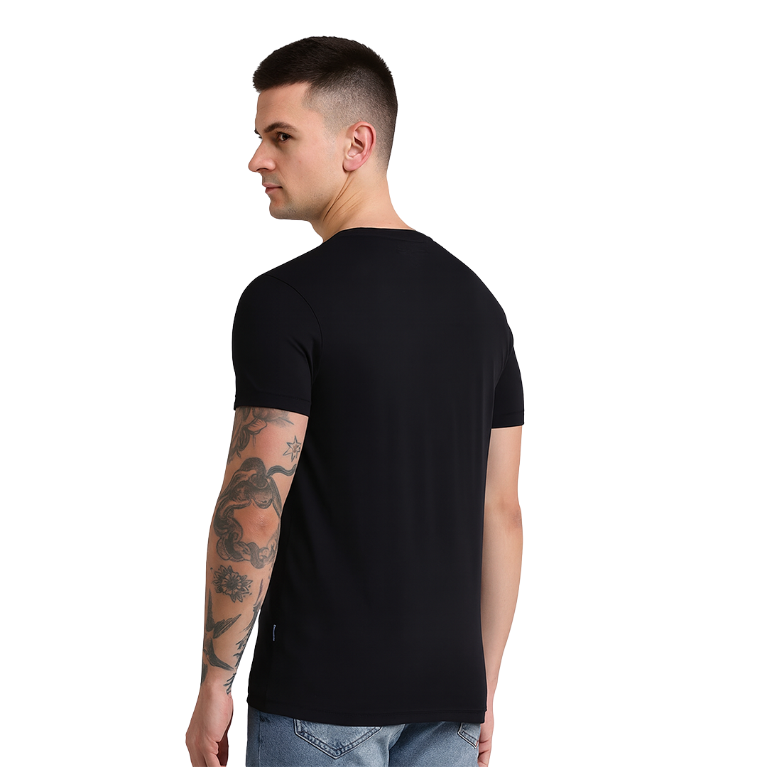 Turtle Auckland Round Neck Tee - Black