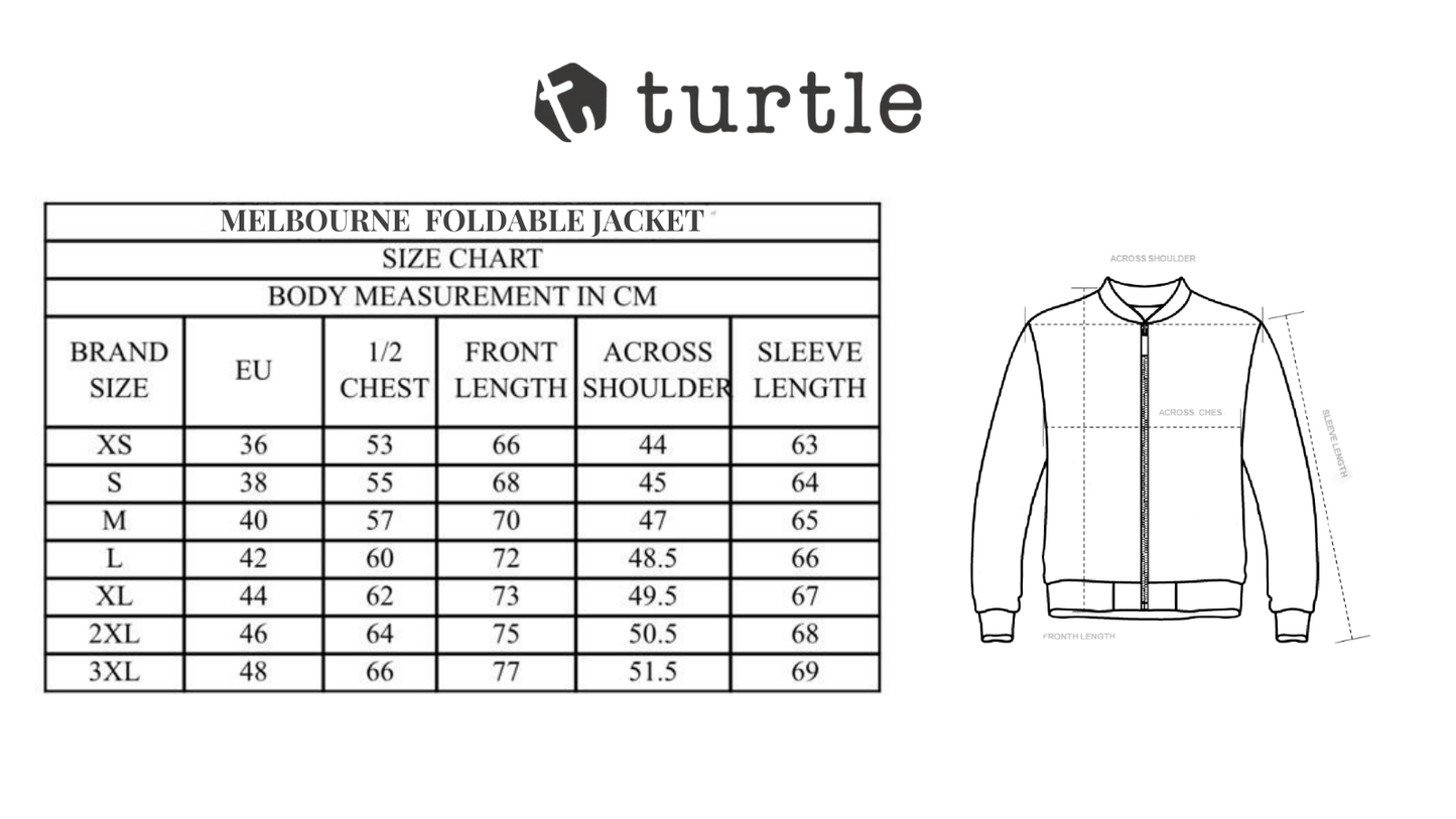 Turtle Melbourna Foldable Jacket - Black