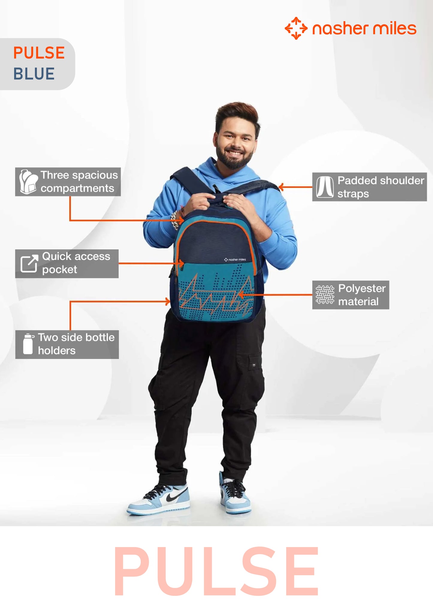 Nasher Miles Pulse Backpack - Blue