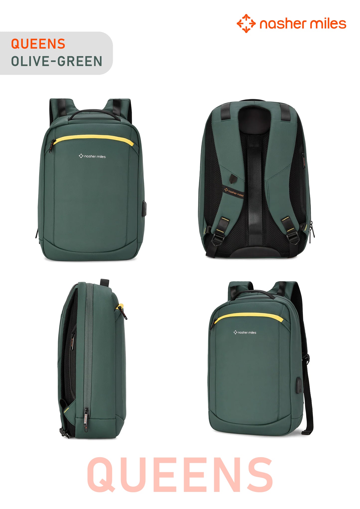 Nasher Miles Queens Backpack- Olive Green