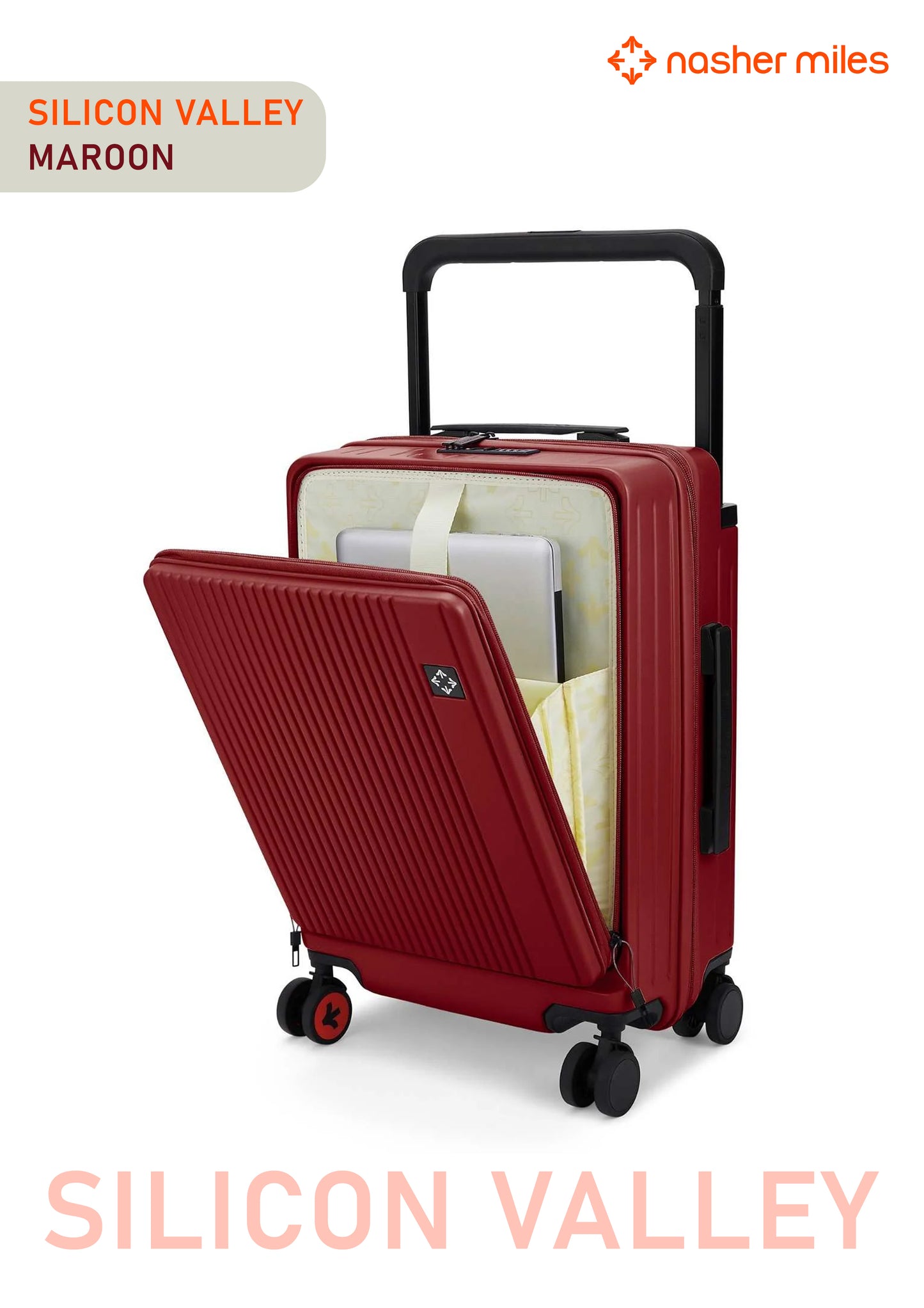 Nasher Miles Silicon Valley Luggage - Maroon