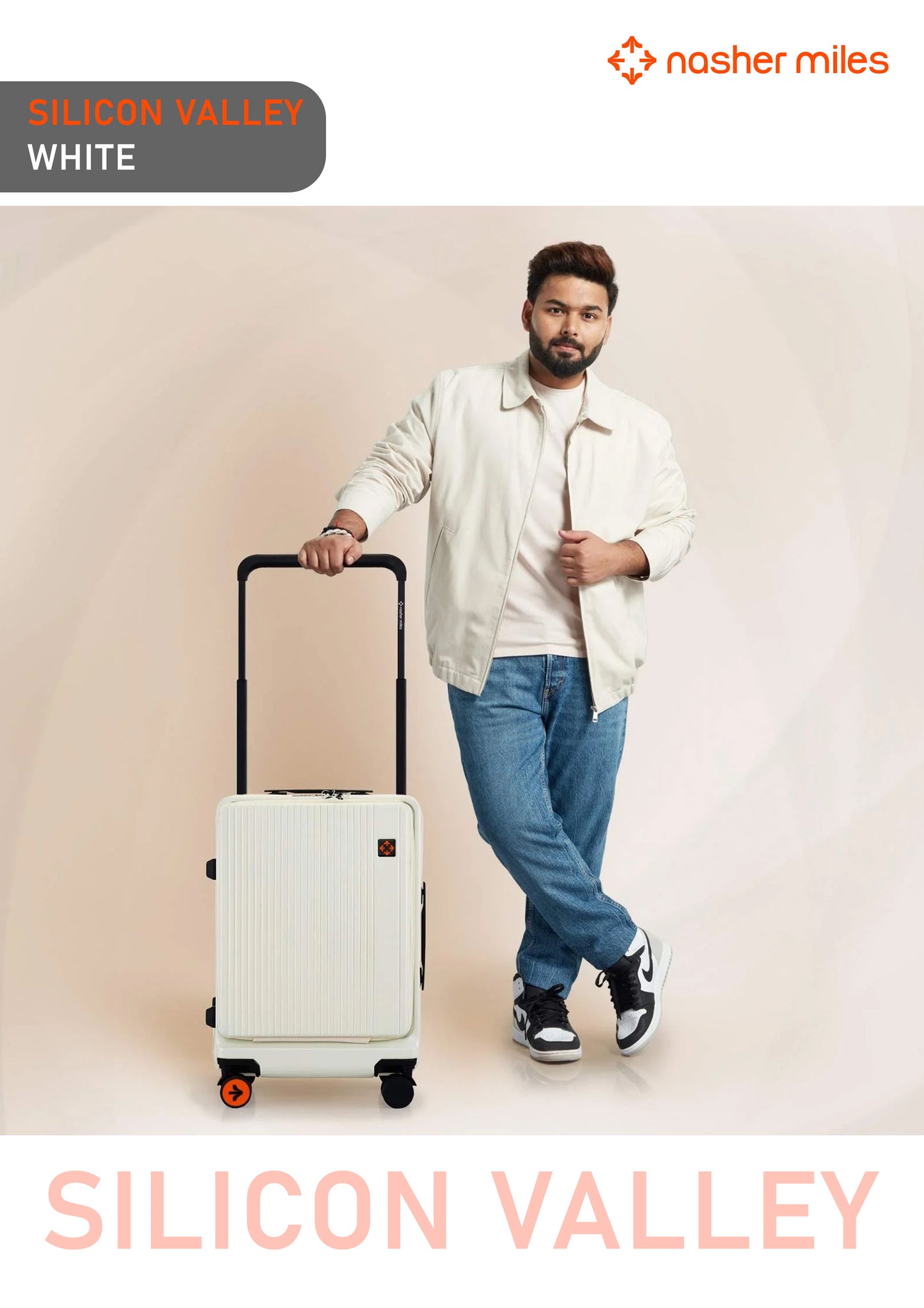 Nasher Miles Silicon Valley Luggage - White