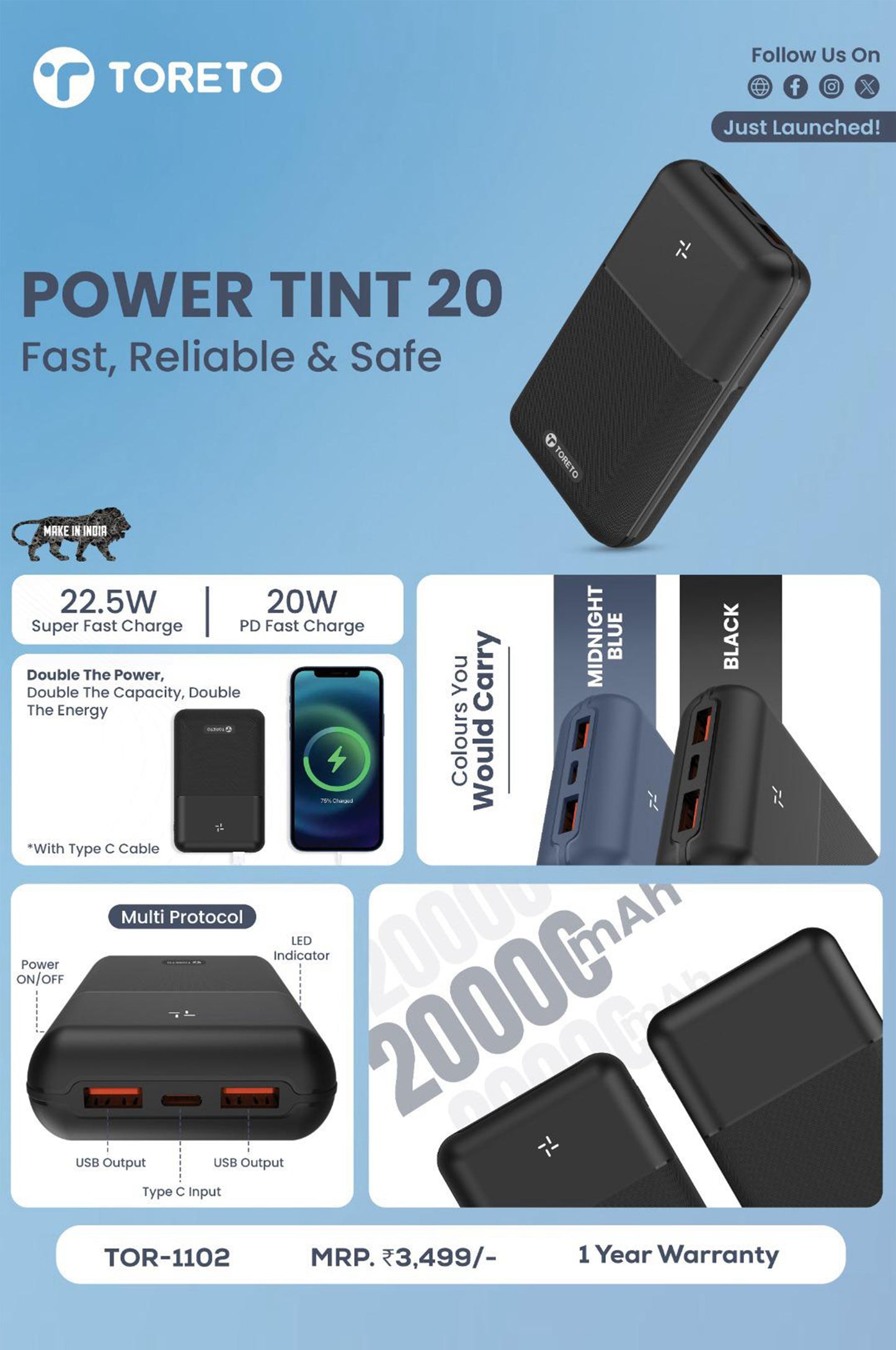 Toreto Power Tint 20