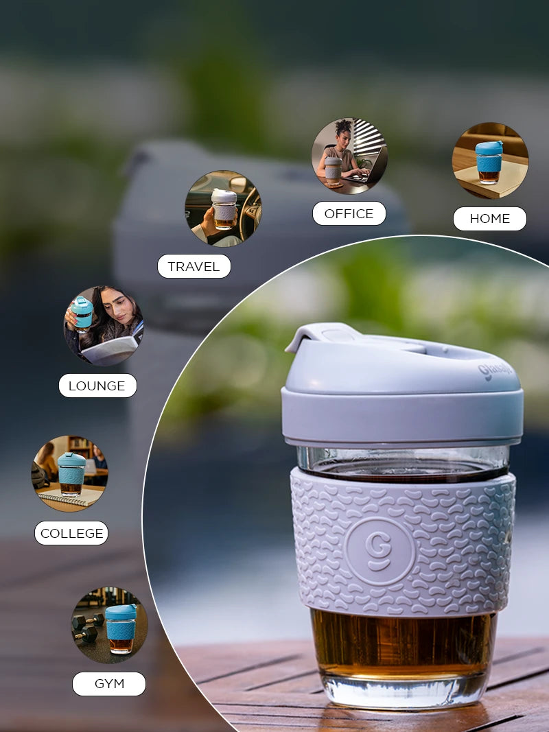 Glasafe Sipease 320ml - Coffee Mug (Soothing Slate)