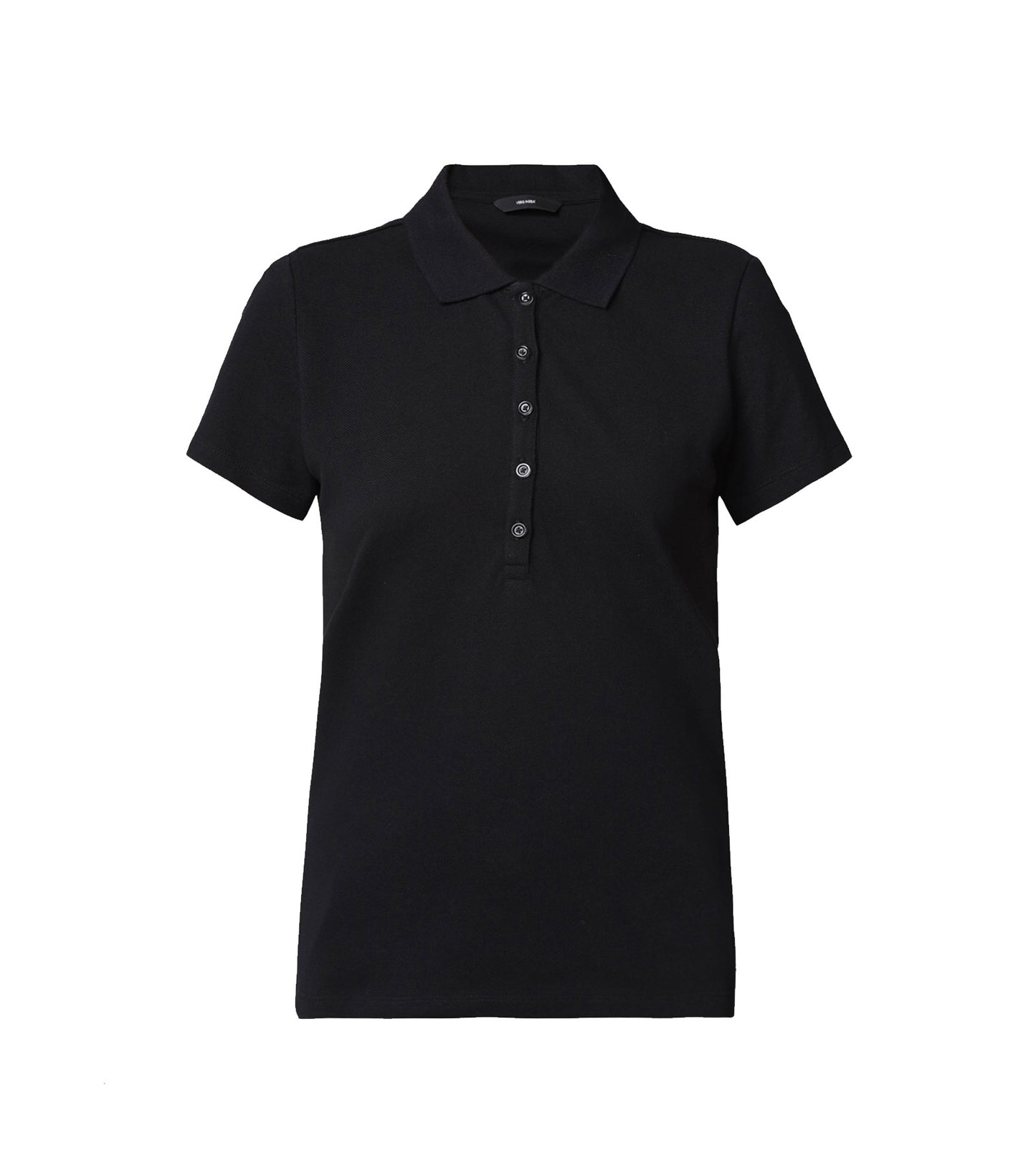 Vero Moda Solid/Plain Polo - Black