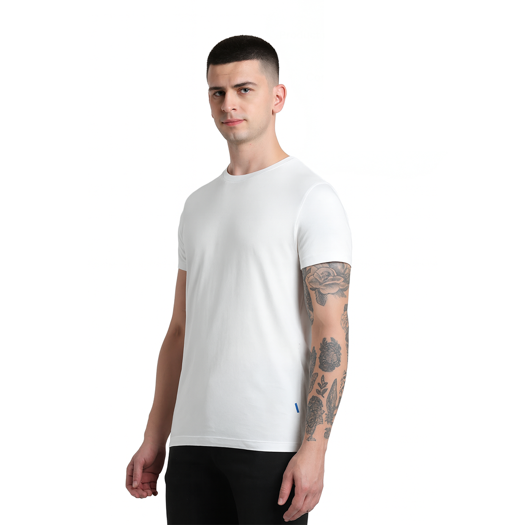 Turtle Auckland Round Neck Tee - White