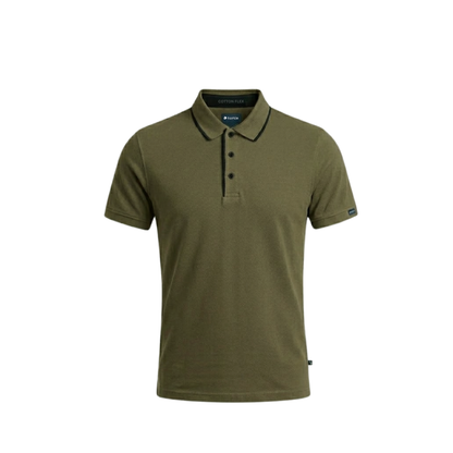 Turtle Cotton Flex Polo - Olive
