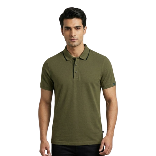 Turtle Cotton Flex Polo - Olive