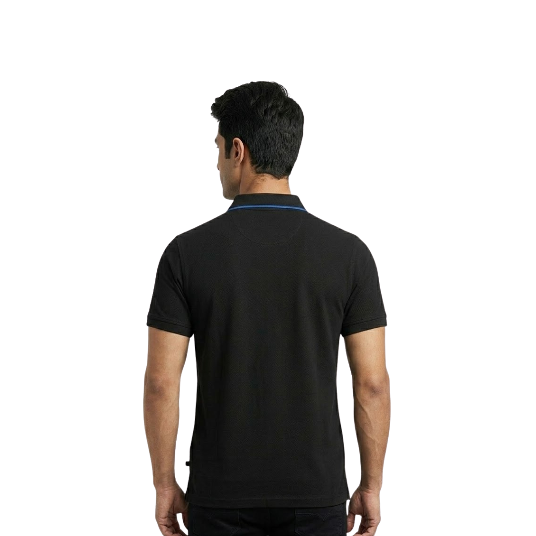 Turtle Cotton Flex Polo - Black
