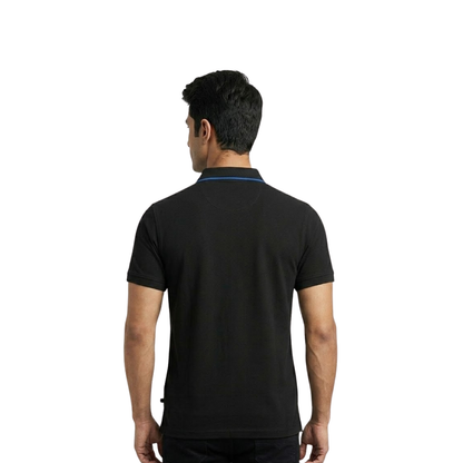 Turtle Cotton Flex Polo - Black