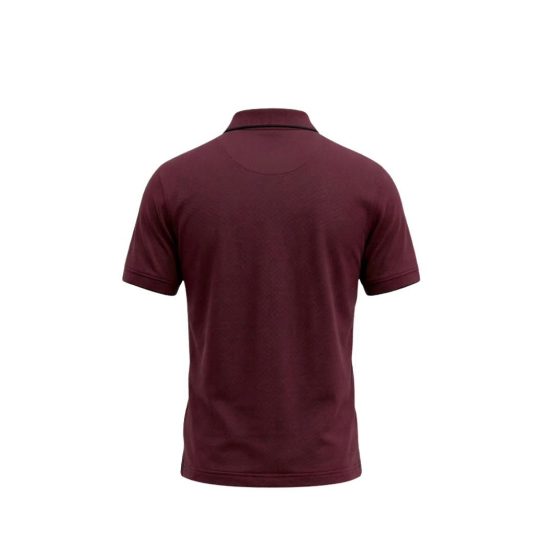 Turtle Cotton Flex Polo - Maroon