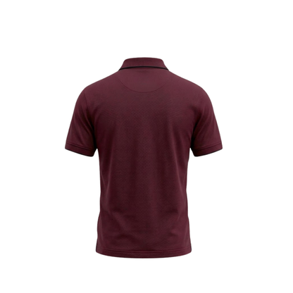 Turtle Cotton Flex Polo - Maroon