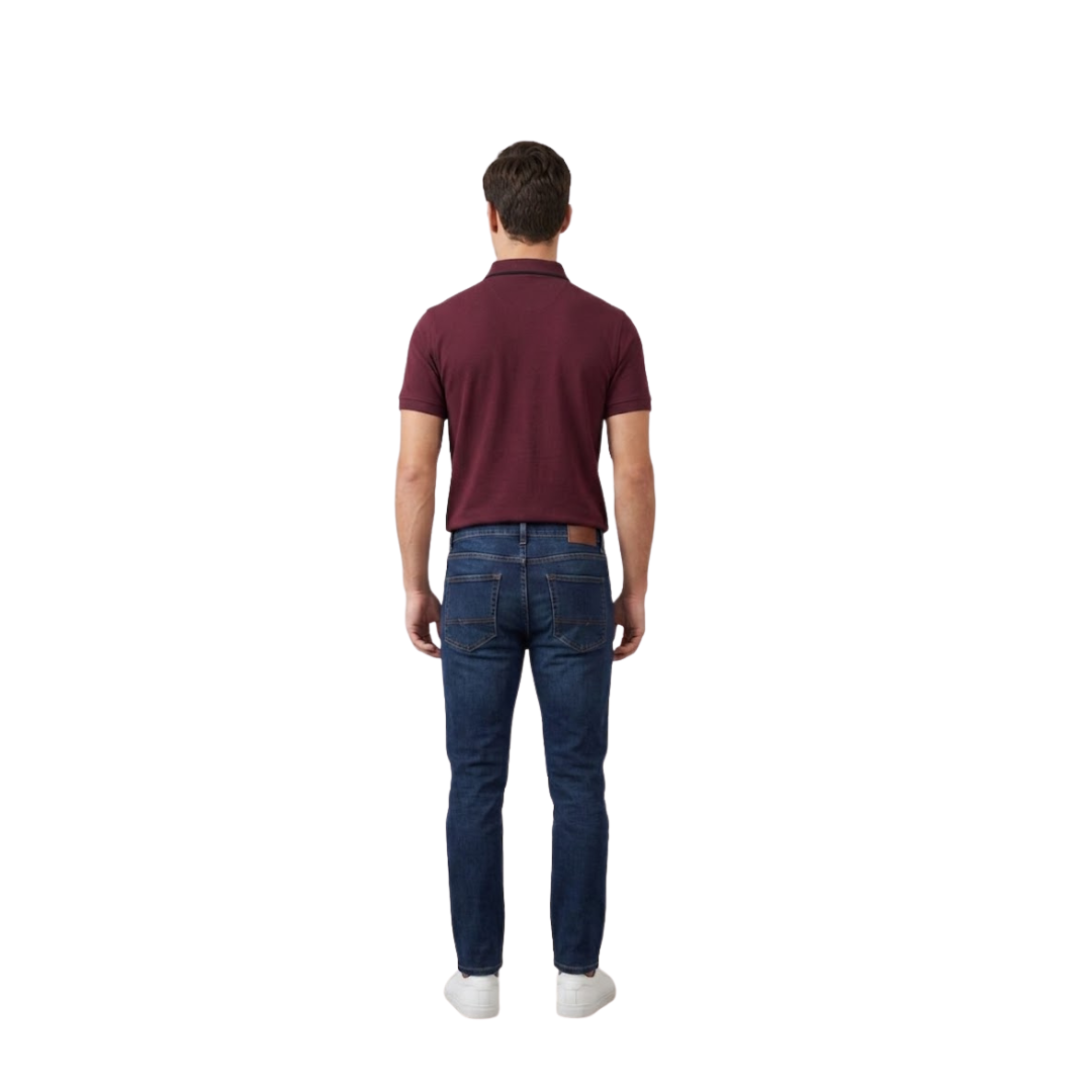 Turtle Cotton Flex Polo - Maroon