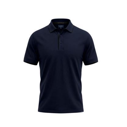 Turtle Cotton Flex Polo - Navy Blue