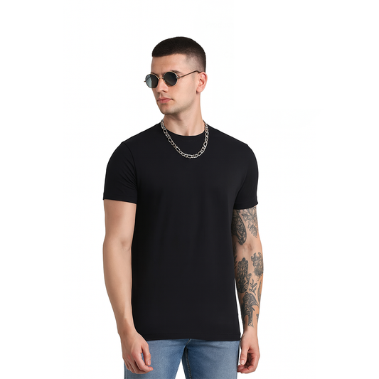 Turtle Auckland Round Neck Tee - Black