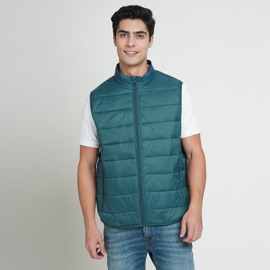 Jack&Jones -  Ethan Sleeveless Puffer jacket - Dark Petrol