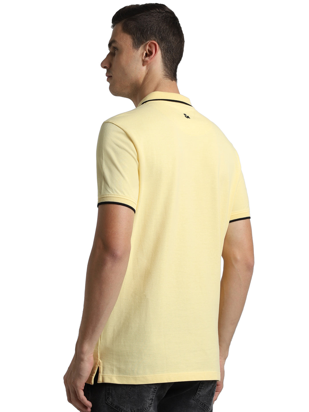 Jack&Jones Jacquard Tipping Polo - Yellow