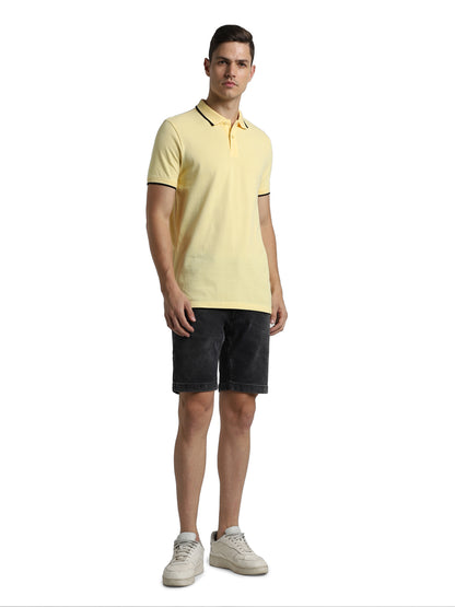 Jack&Jones Jacquard Tipping Polo - Yellow
