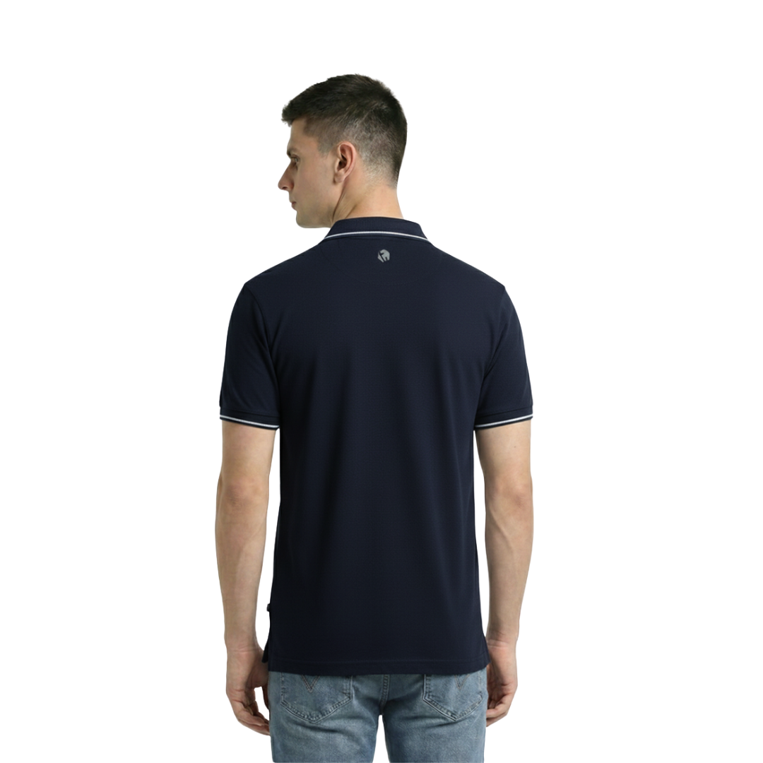 Turtle Oxford Polo - Navy Blue
