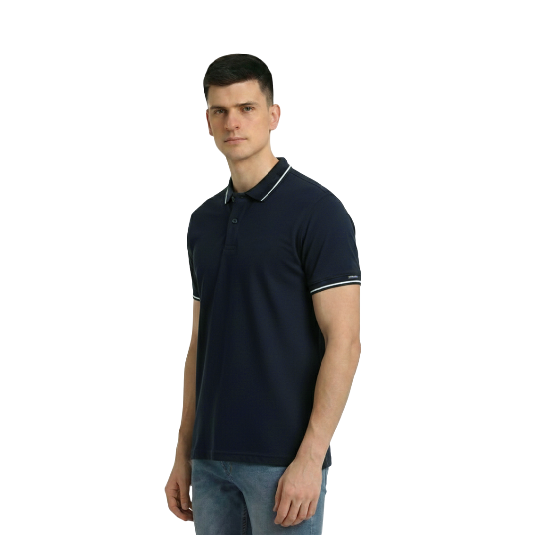 Turtle Oxford Polo - Navy Blue