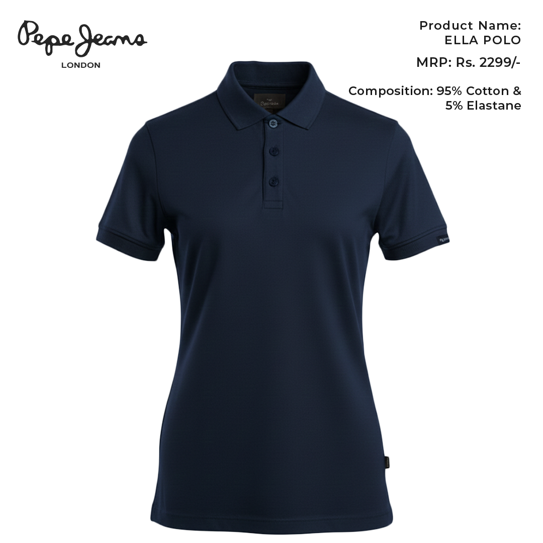 Pepe Jeans Ella Polo - Navy Blue