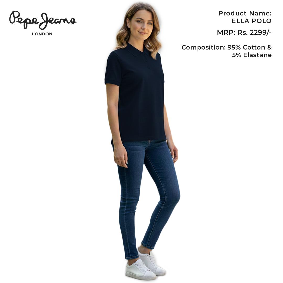Pepe Jeans Ella Polo - Navy Blue