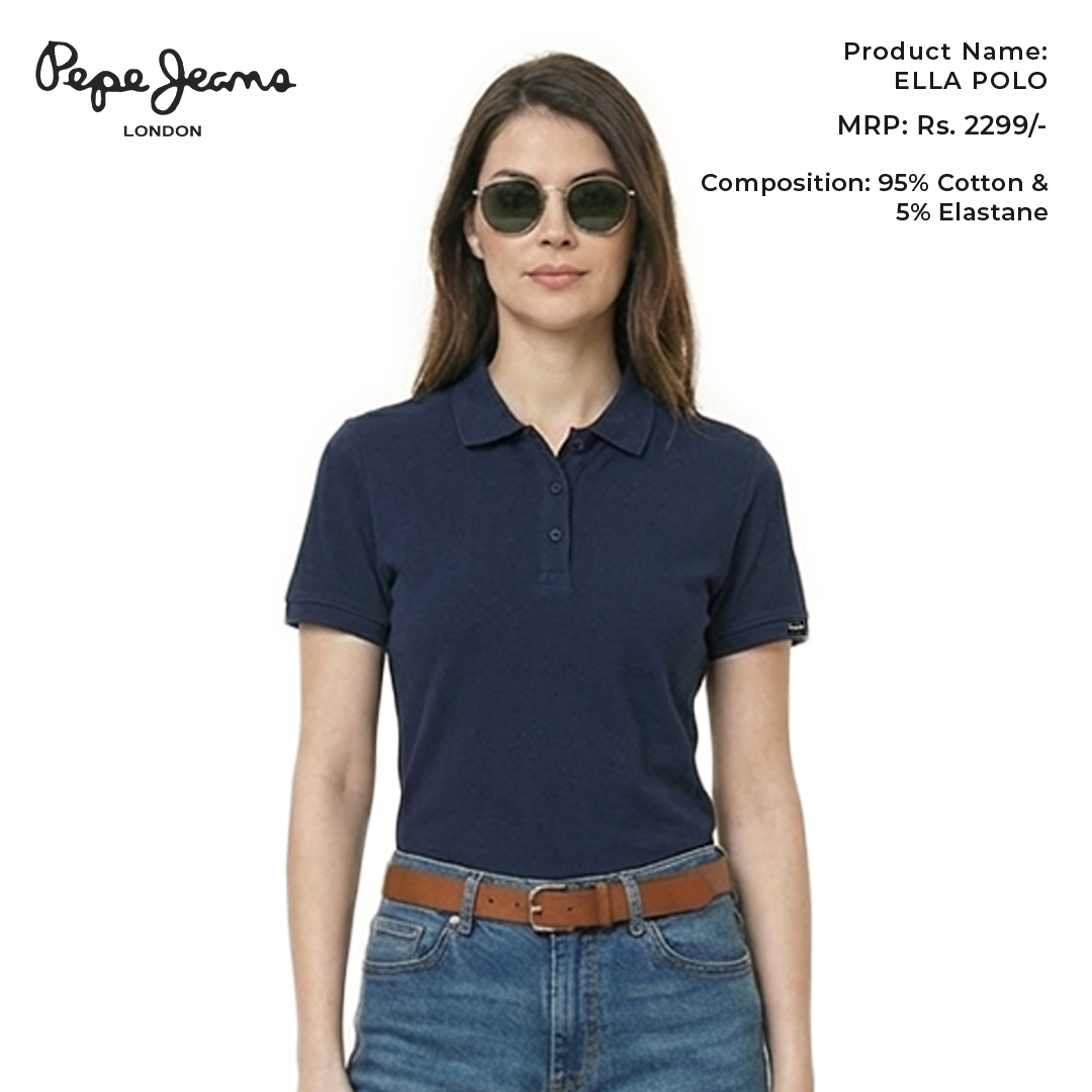 Pepe Jeans Ella Polo - Navy Blue
