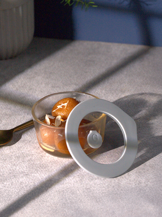 Borosilicate Glass Bowl with Leak-Proof Lid and Air Vent – 250ml (Soothing Slate)