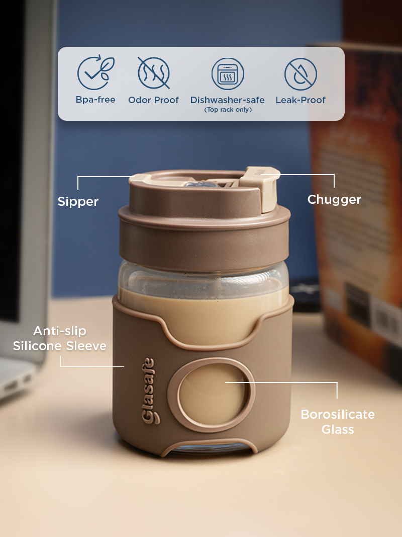 Glasafe Flipsip - 360ml (Mocha Brown)
