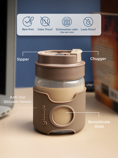 Glasafe Flipsip - 360ml (Mocha Brown)