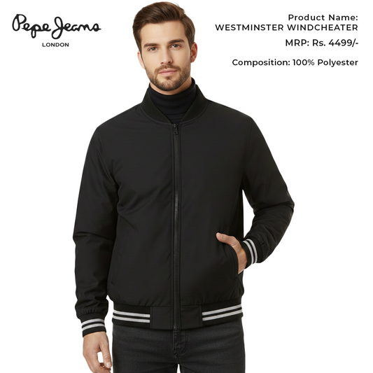 Pepe Jeans Westminster Windcheater Jacket - Black