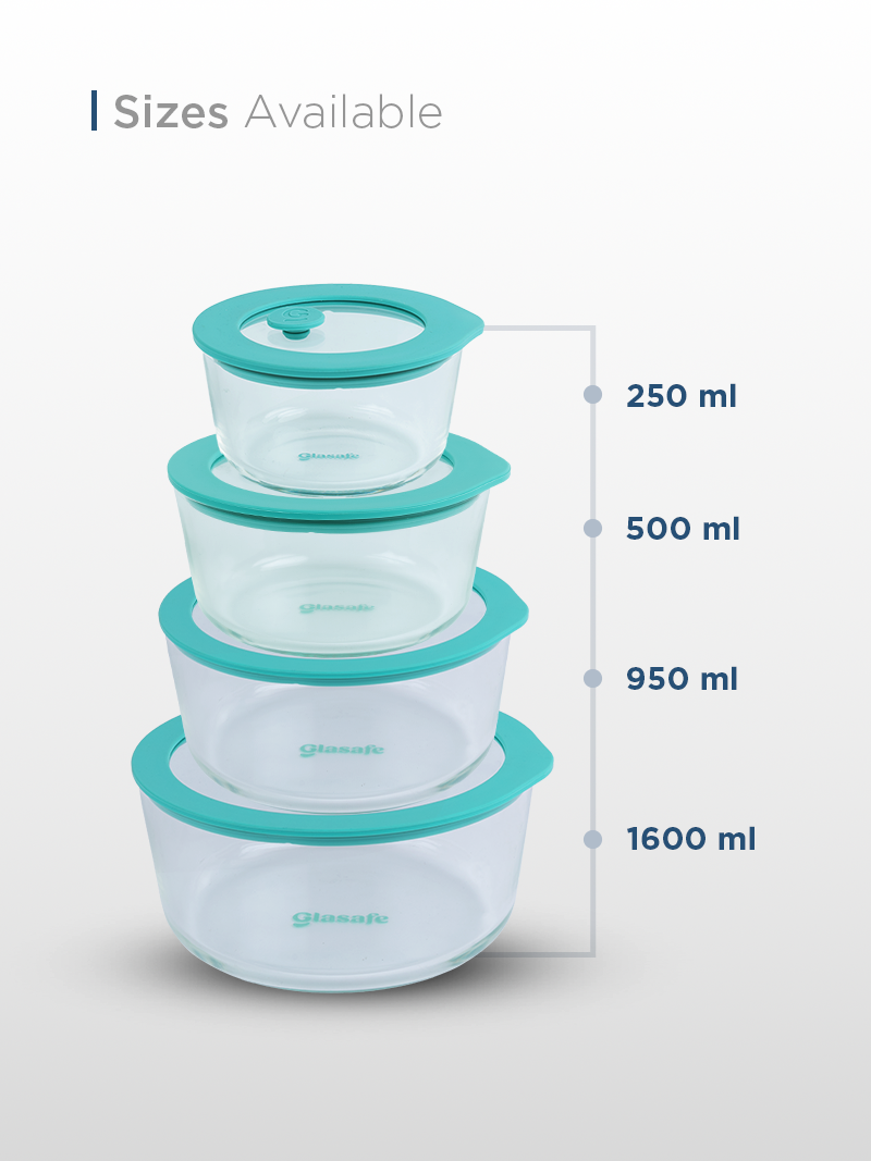Microwave-Safe Borosilicate Glass Bowl with Lid – 250ml (Mellow Mist)