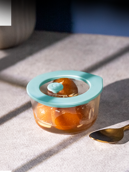 Microwave-Safe Borosilicate Glass Bowl with Lid – 250ml (Mellow Mist)