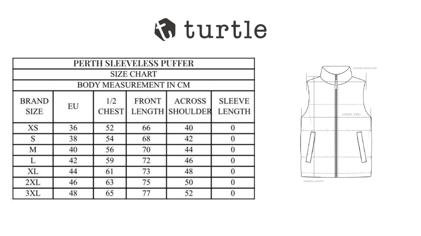 Turtle Perth Sleeveless Puffer Jacket - Black