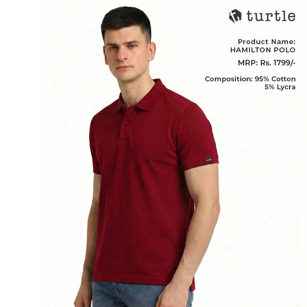 Turtle Hamilton Polo - Maroon