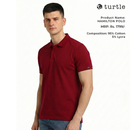 Turtle Hamilton Polo - Maroon