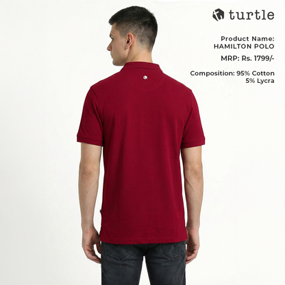 Turtle Hamilton Polo - Maroon