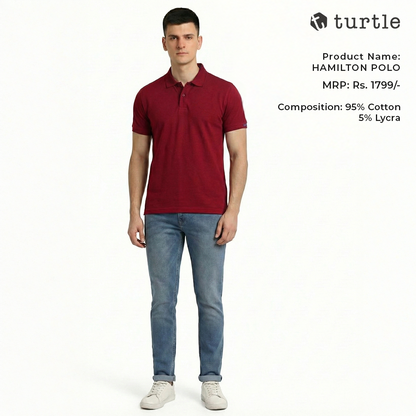 Turtle Hamilton Polo - Maroon