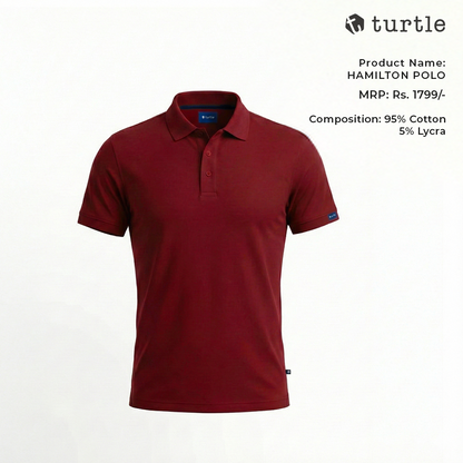 Turtle Hamilton Polo - Maroon