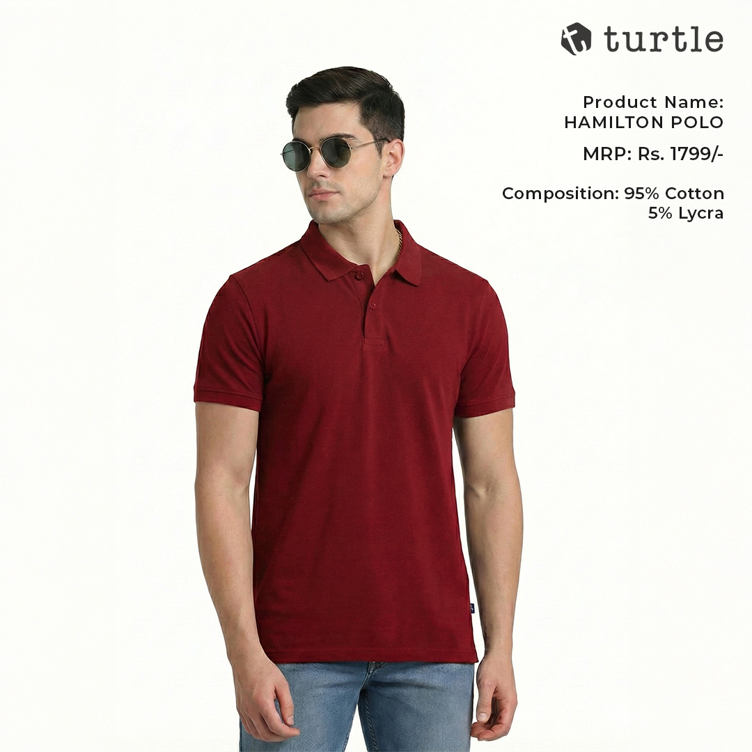 Turtle Hamilton Polo - Maroon