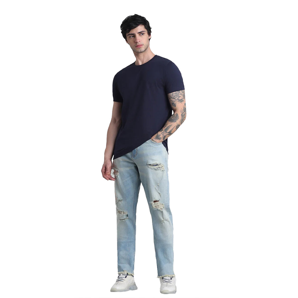 Jack&Jones Joren Round Neck Tee - Navy Blue