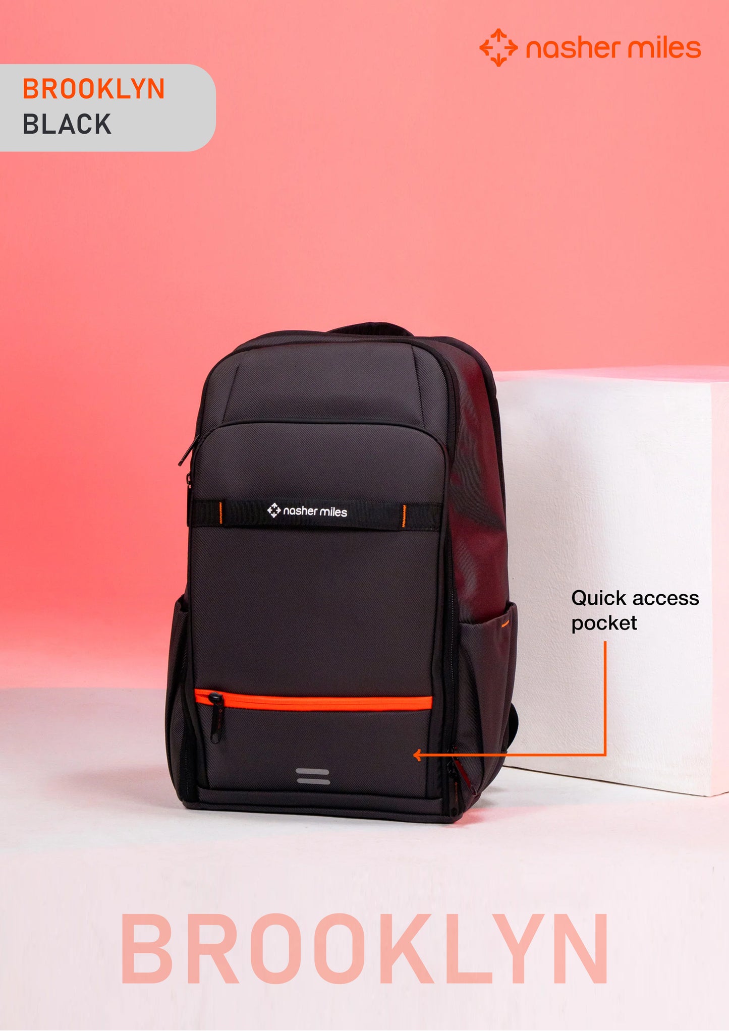 Nasher Miles Brooklyn Backpack- Black