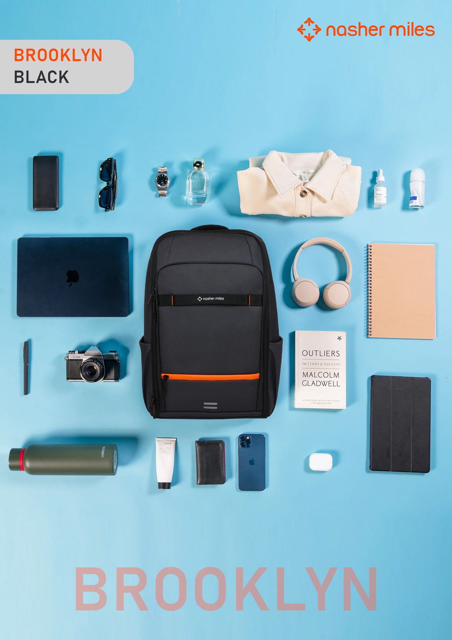 Nasher Miles Brooklyn Backpack- Black