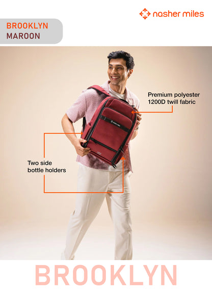 Nasher Miles Brooklyn Backpack- Maroon