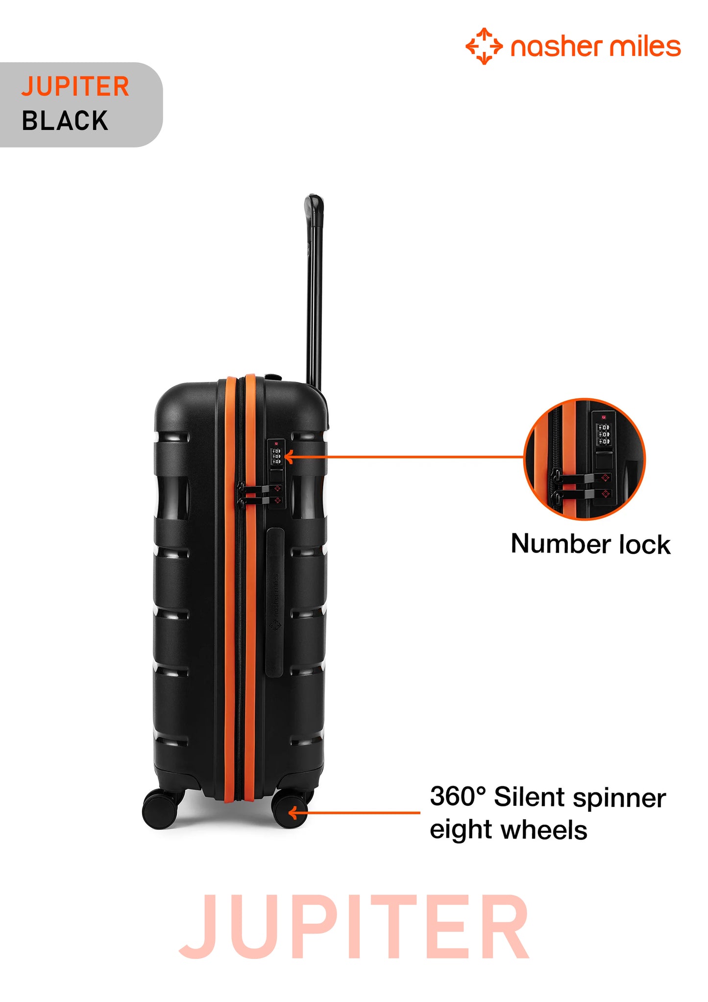 Nasher Miles Jupiter Luggage - Black