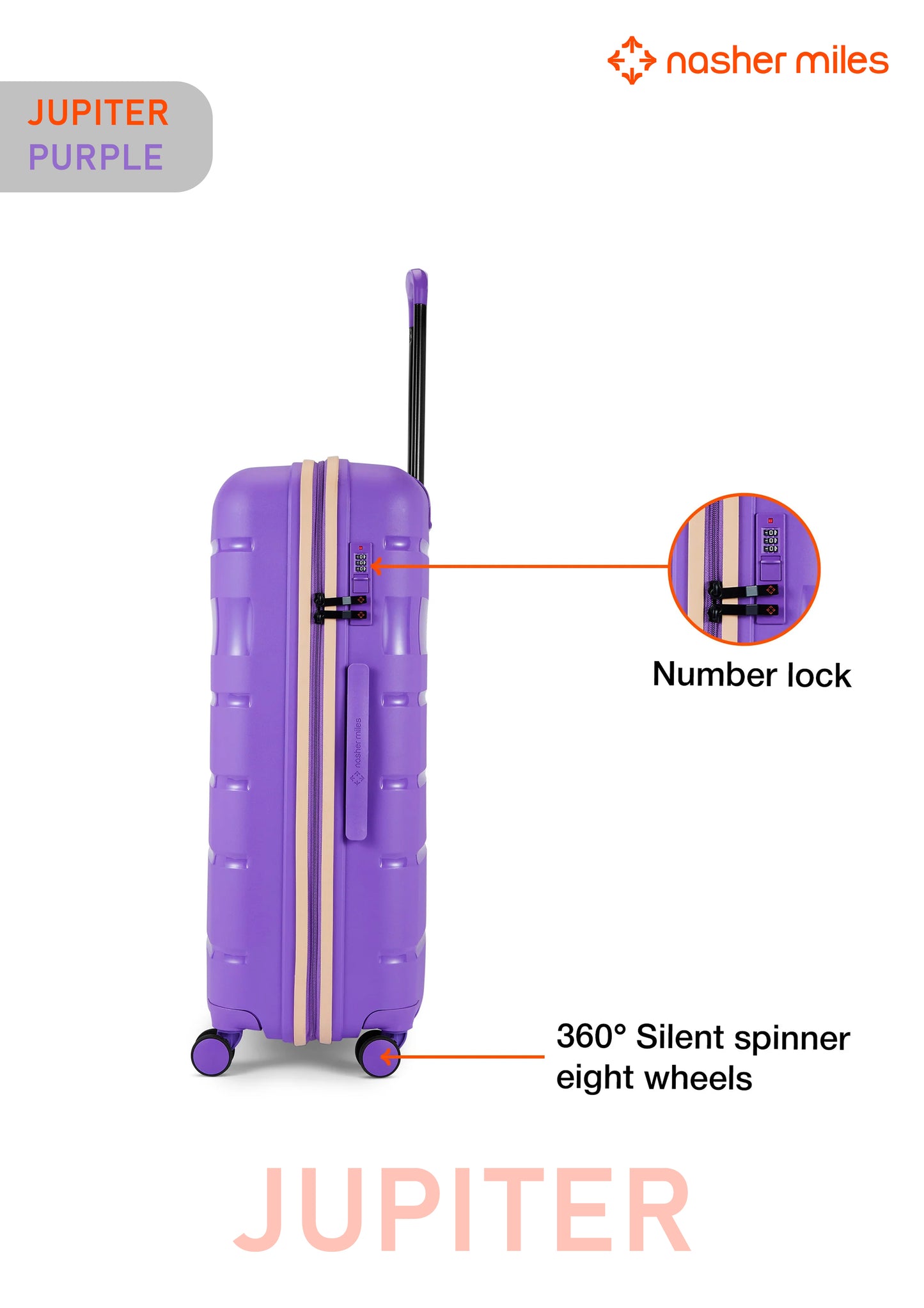 Nasher Miles Jupiter Luggage - Purple