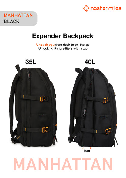Nasher Miles Manhattan Backpack- Black