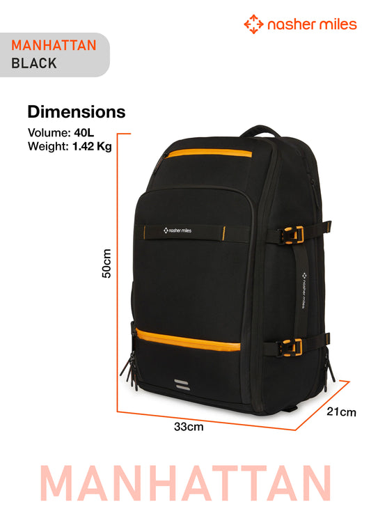 Nasher Miles Manhattan Backpack- Black