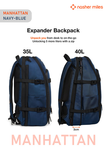 Nasher Miles Manhattan Backpack- Navy Blue
