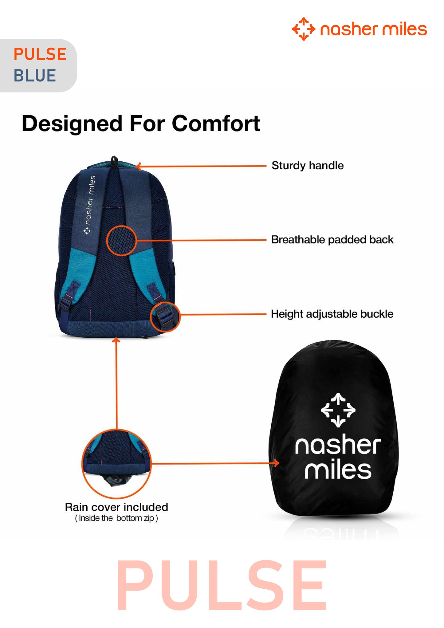 Nasher Miles Pulse Backpack - Blue